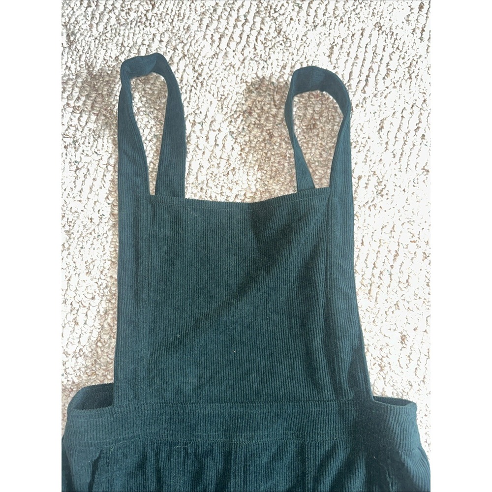 Womens Lulus Mini Corduroy Overall Dress Green Small EUC - Picture 3 of 7